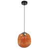 Szklana lampa wisząca CLUB 31-51233 zwis kula ball pomarańczowa
