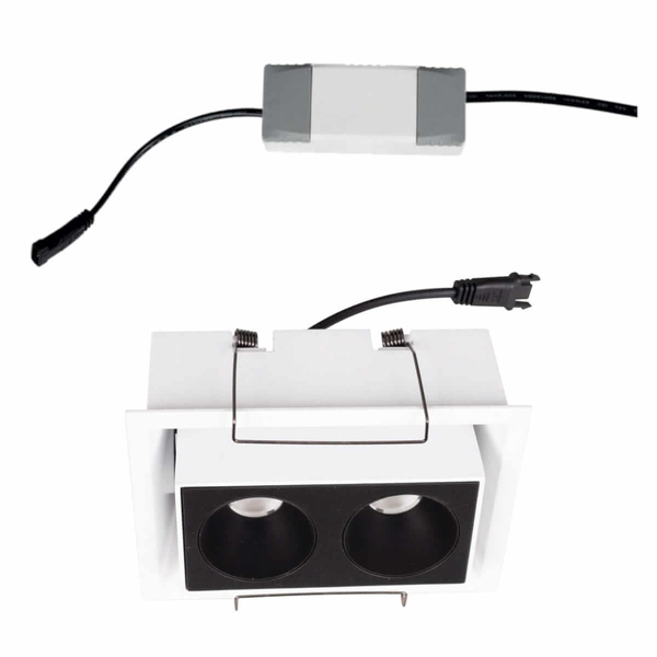 Podtynkowa lampa z zasilaczem i modułem LED Modular H180.02 + HM180 2L + HT180 6W ON/OFF Maxlight LED 6W 3000K czarna biała