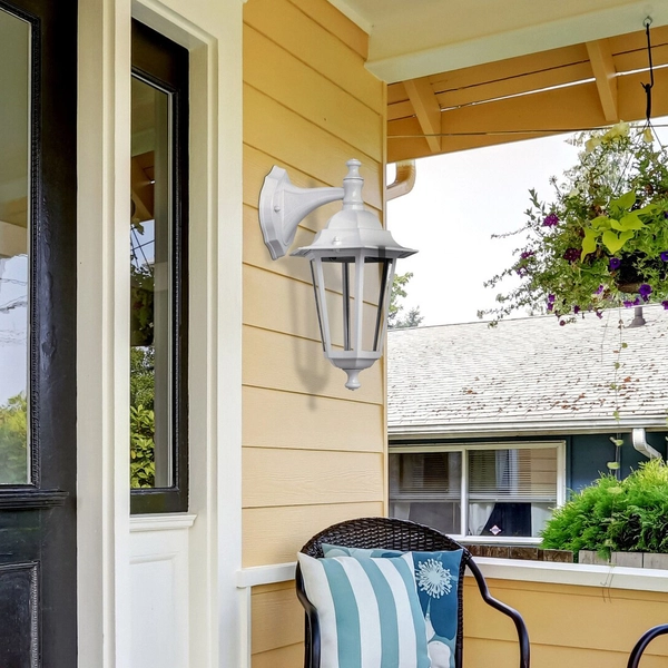 Zewnętrzna LAMPA ścienna VELENCE 8201 Rabalux KINKIET ogrodowy OPRAWA elewacyjna klasyczna retro outdoor IP43 biała