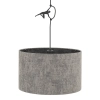 Abażurowa lampa wisząca LAGO 11673 nad wyspę okrągła szara