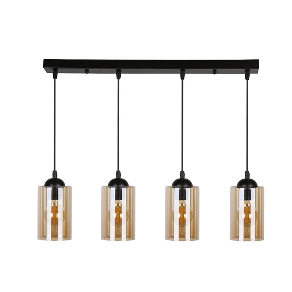 Wisząca lampa na listwie nad stół Bistro 34-00552 Candellux tuby czarne