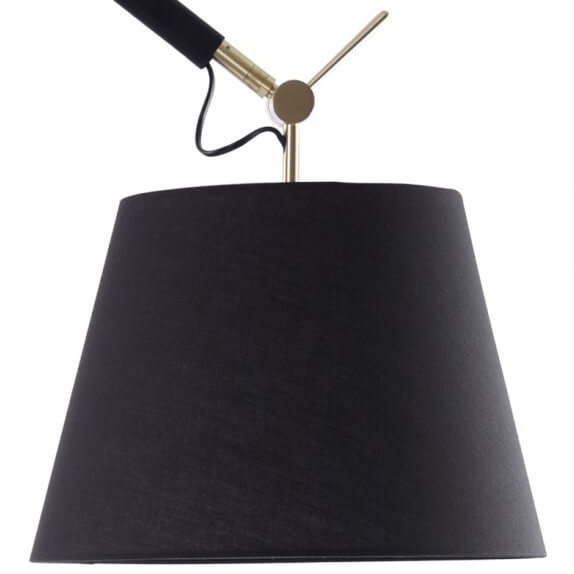 Lampa stojąca Zyta AZ4193+AZ2600 abażurowa z regulacją do sypialni czarna