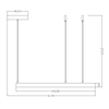 Lampa pierścień wiszący Midway LP-033/1P LED 35W 3000K złoty