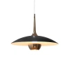 Wisząca lampa kopuła MANUKA czarna złota P0676 1xLED 12W 3000K nad wyspę