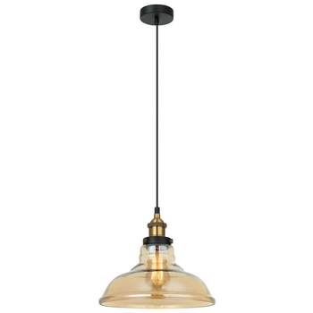 Loftowa LAMPA wisząca HUBERT MDM-2381/1 GD+AMB Italux szklana OPRAWA skandynawski ZWIS bursztynowy