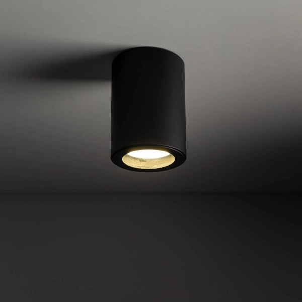 Łazienkowa lampa sufitowa Ligno 10933 tubka okrągła IP44 czarny