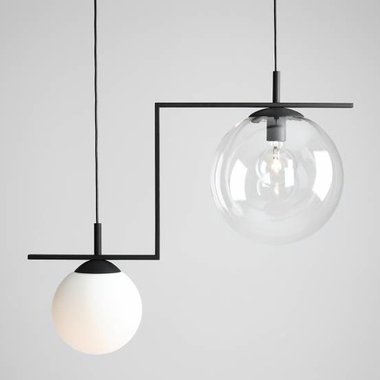 Kulista lampa wisząca Zac 1038H1 szklane kule do jadalni przezroczysty