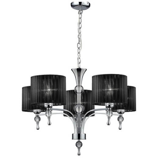 Klasyczna lampa wisząca Impress nad stół czarna chrom