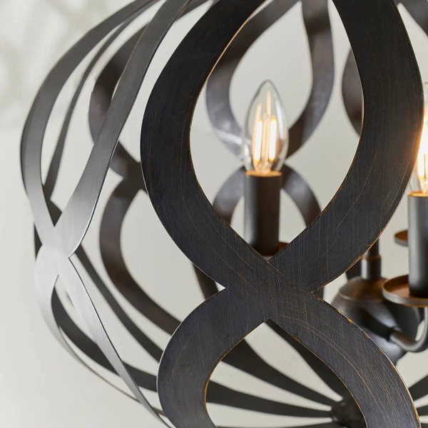 Metalowa wisząca lampa Sirolo 81750 na łańcuchu antyczna brązowa