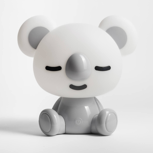Nocna lampka na komodę Koala KDR-611-GR Zumaline LED 3W 4000K biała szara OUTLET