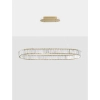Owalna lampa wisząca Bauta crystal LED 48W 3500K glamour złota
