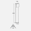 Ogrodowy słupek stojący GEMINI 7104001118 Lutec LED 9,5W 4000K IP54 szary