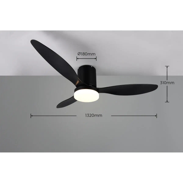 Sufitowy lampowentylator GÖTEBORG R64202132 LED 20W 2700-6000K czarny