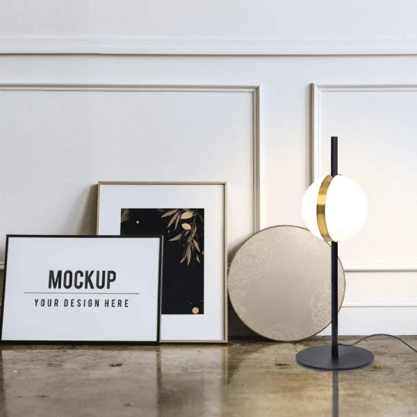 Kulista lampa stołowa 2004 LED 8W 3000K kula szklana czarna biała