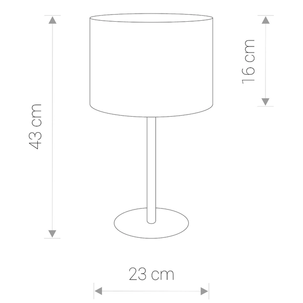Stołowa lampa gabinetowa Hotel 8982 stojąca okrągła chrom ecru