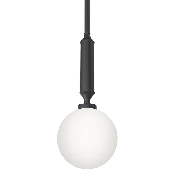 Szklana lampa do sypialni Ero I wisząca kula ball biała