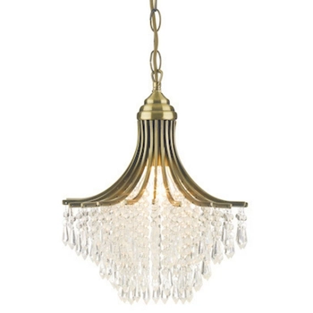 Pałacowa lampa wisząca kryształowa mosiądz Suri OUTLET