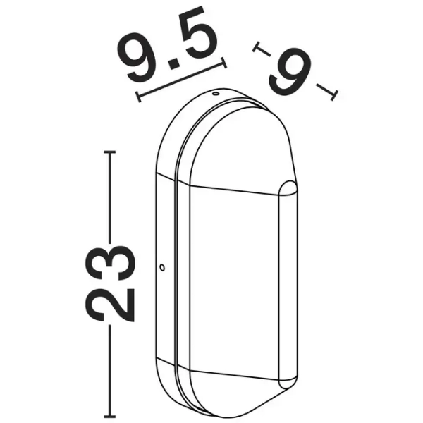 Lampa ścienna ogrodowa CASVELO LE75253 loftowa szklana IP65 antracyt