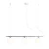 Srebrna lampa wisząca Beryl 1006E_4 Aldex szklane kule balls do jadalni