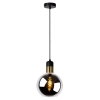 Wisząca lampa szklana Julius 34438/20/65 Lucide okrągła czarna złota