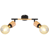 Regulowana LAMPA sufitowa JORNA 54031-2 Globo metalowa OPRAWA regulowane reflektorki czarne drewno