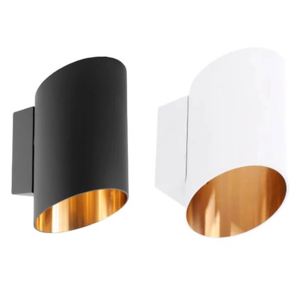 Minimalistyczny kinkiet pokojowy CGLAMPKING9 czarny złoty