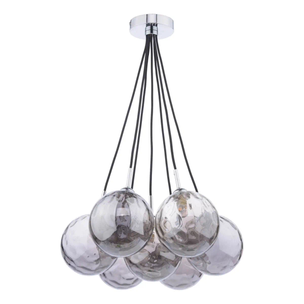 Wisząca lampa nad stół Elpis ELP342-10 szklane przydymione chrom