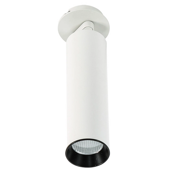 Regulowana LAMPA sufitowa BOCCA SL74055/18W 3000K WH+BL Italux metalowa OPRAWA spot LED 18W tuba biała