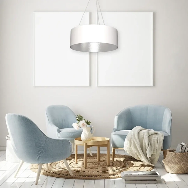 Lampa wisząca ROBIN MLP4482 Milagro zwisowa okrągła biała srebrna