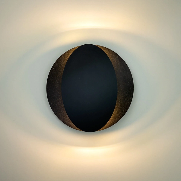 Lampa ścienna do przedpokoju Ovo 40870 oko okrąg round czarna