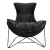 Przytulny fotel do salonu Otilia stand velvet MSE01000302 King Home poduszka czarny