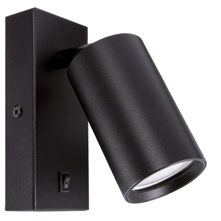 Kinkiet LAMPA ścienna DARIA WLL 04094 Ideus regulowana OPRAWA metalowa tuba loft czarna