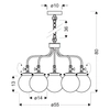 Wisząca lampa BALLET 35-70876 industrialna kule na łańcuchu przezroczysty