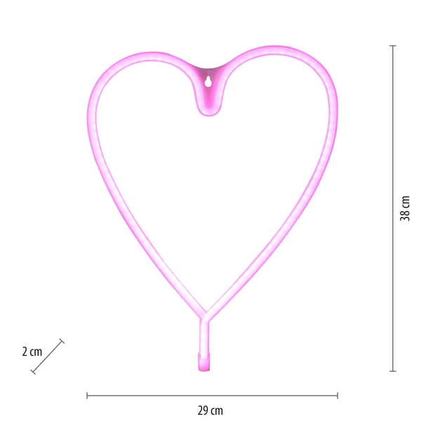 Kinkiet ścienny NEON-HERZ 85020-87 Just Light LED 7W serce różowy