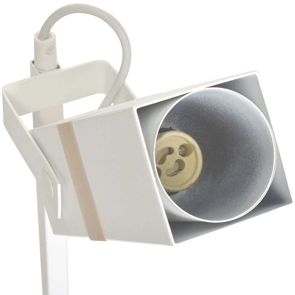 Stołowa LAMPA loft VIDAR MLP6105 Milagro metalowa LAMPKA stołowa tuba na biurko biała