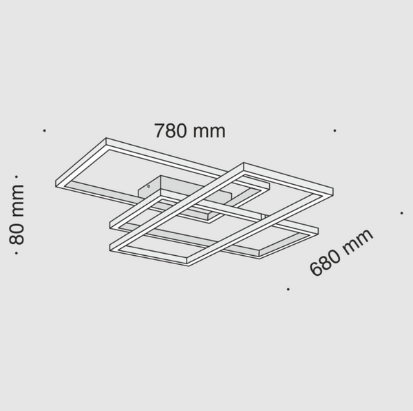 Plafon geometryczny Rida MOD015CL-L80W Maytoni LED 80W 3000K prostokąty biały