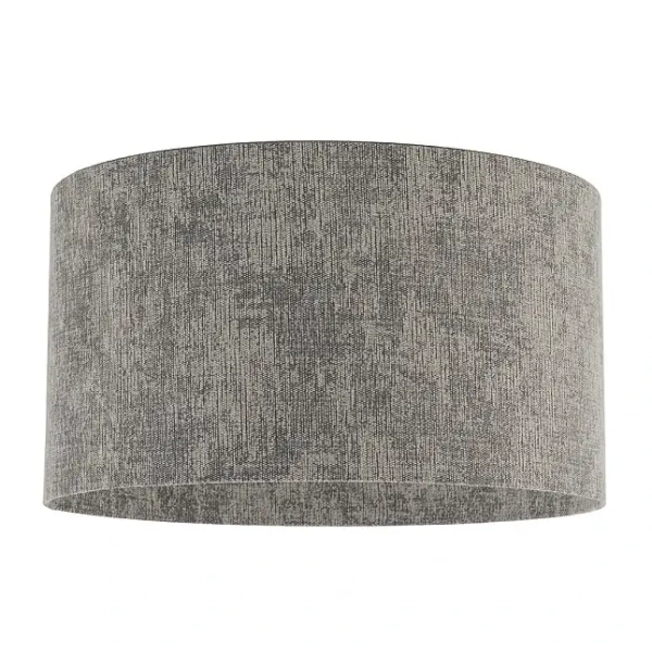 Tkaninowa lampa sufitowa LAGO 11679 do sypialni okrągła szara