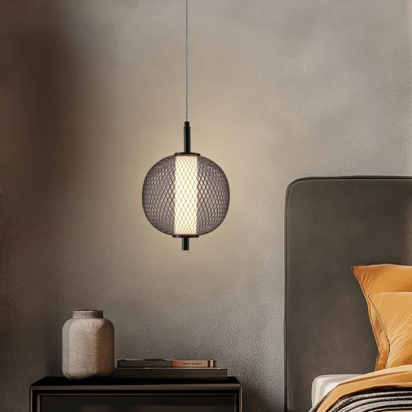 Loftowa lampa wisząca Puma 31-35332 LED 10W 3000K ażurowa kula czarny