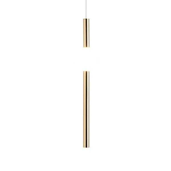 Lampa wisząca art deco O-LINE ST-1689S złoty połysk żelazna LED 5W 3000K sopel do jadalni
