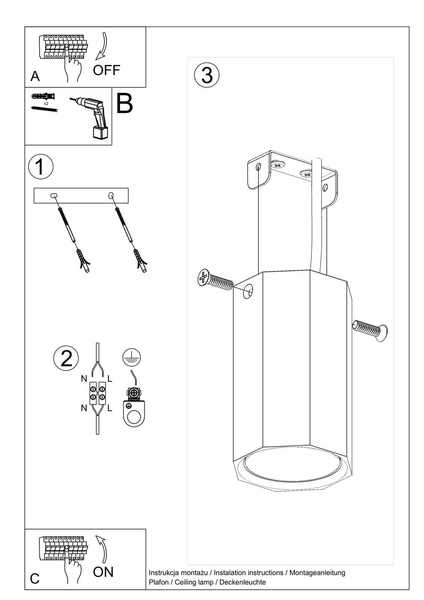 Drewniana lampa sufitowa SL.1033 ekologiczna do jadalni