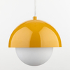 Zwisająca lampa nad wyspę Bono 10265 ball do kuchni biała żółta