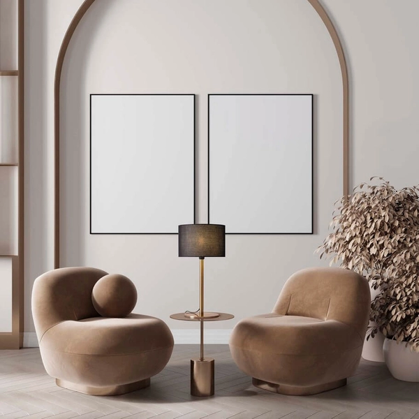 Nocna lampka do sypialni GUAVIARE LE44957 metalowa czarna złota