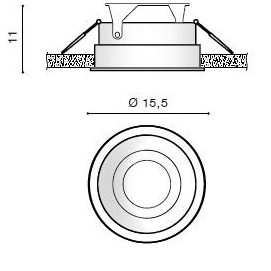 Wpuszczana lampa regulowane oczko Torres AZ2684 do salonu biała