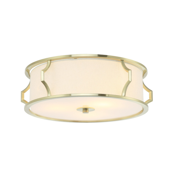 Sufitowa LAMPA plafon Pirelo PL Old Gold Orlicki Design metalowa OPRAWA okrągła plafoniera klasyczna biała złota