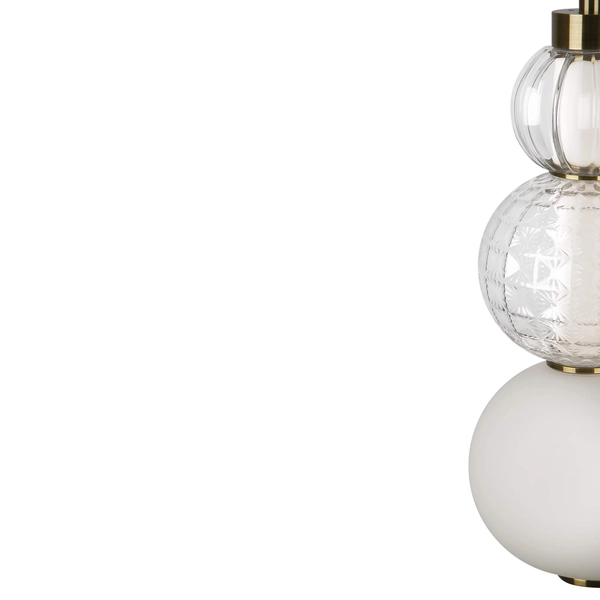 Szklana lampa wisząca Collar P069PL-L16G3K LED 16W pionowa przeźroczysta