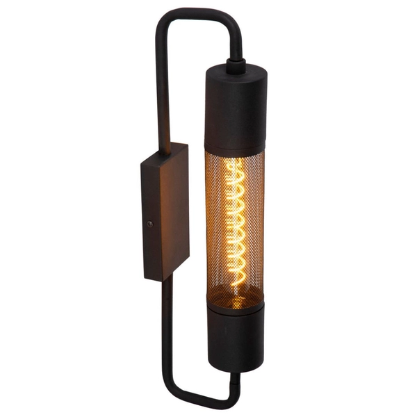 LAMPA ścienna CALIXT 05233/01/30 Lucide industrialna OPRAWA metalowy kinkiet czarny