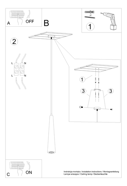 Skandynawska lampa wisząca Sula SL.1100 Sollux stożek drewniany 