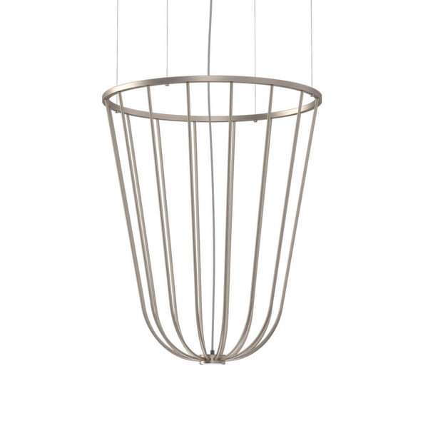 Lampa zawieszana nad stół no. Moon 5144 Shilo metalowa platyna