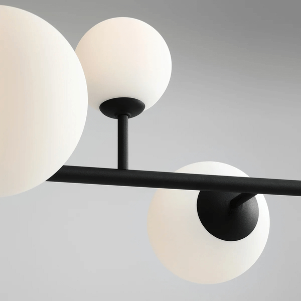 Loftowa lampa wisząca Dione 1092N1 nad wyspę czarna biała