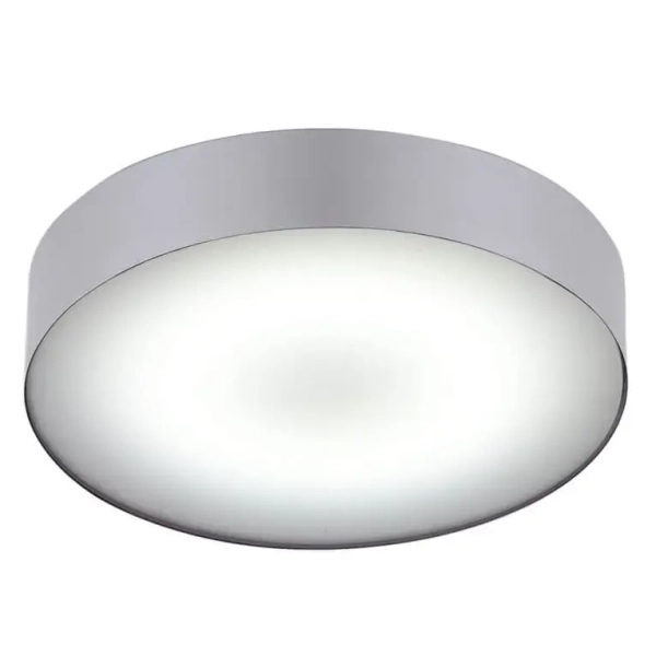 Srebrna lampa sufitowa Arena do sypialni LED 18W 4000K nad łóżko